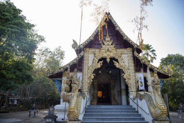 Tayland, Nan, Kasım, 13, 2024 - Nan şehrinde Wat Prayawat Nan, Kuzey Tayland.  