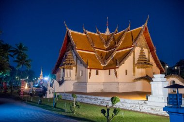 Tayland, Nan: 13 Kasım 2024 - Nan şehrindeki Wat Phumin Kuzey Tayland.