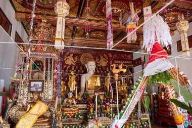 Tayland, Nan: 14 Kasım 2024 - Kuzey Tayland 'ın Nan ilindeki Wat Kukham şehrinde.