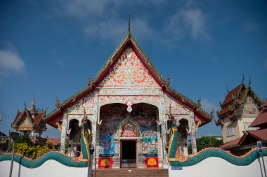 Tayland, Nan: 14 Kasım 2024 - Wat Hua Wiang Tai Kuzey Tayland 'da Nan şehrinde.  