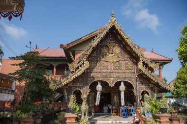 Tayland, Nan: 14 Kasım 2024 - Wat Hua Wiang Tai Kuzey Tayland 'da Nan şehrinde.  