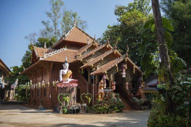 Tayland, Nan: 14 Kasım 2024 - Nan şehrindeki Wat Aranyawad Kuzey Tayland.  