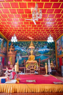 Tayland, Nan: 14 Kasım 2024 - Kuzey Tayland 'ın Nan ilindeki Wat Aranyawad şehrinde.