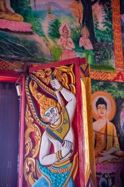 Tayland, Nan: 14 Kasım 2024 - Kuzey Tayland 'ın Nan ilindeki Wat Maha Pho şehrinde.  