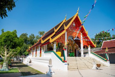 Tayland, Nan: 14 Kasım 2024 - Nan şehrinde Wat Maha Pho, Kuzey Tayland.  