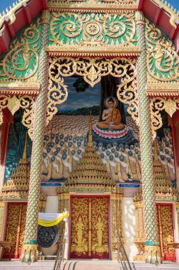 Tayland, Nan: 14 Kasım 2024 - Nan şehrindeki Wat Chiang Kang Kuzey Tayland.  