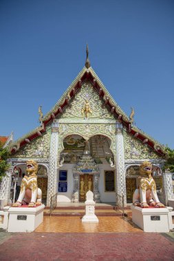 Tayland, Nan: 14 Kasım 2024 - Nan şehrindeki Wat Nam Lom, Kuzey Tayland.  