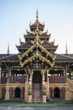 Tayland, Nan: 14 Kasım 2024 - Nan şehrindeki Wat Sri Boon Ruang Kuzey Tayland.  