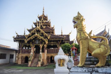 Tayland, Nan: 14 Kasım 2024 - Nan şehrindeki Wat Sri Boon Ruang Kuzey Tayland.  