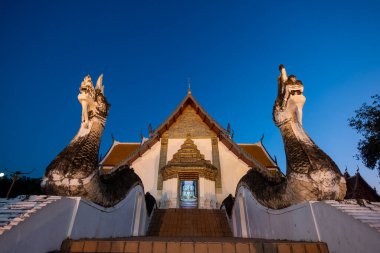 Tayland, Nan: 13 Kasım 2024 - Nan şehrindeki Wat Phumin Kuzey Tayland.