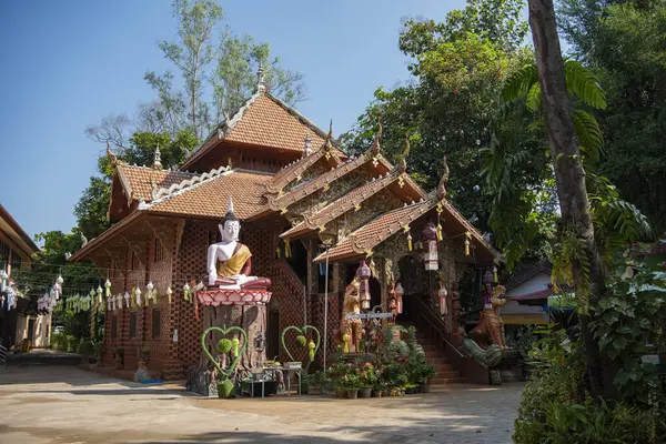Tayland, Nan: 14 Kasım 2024 - Nan şehrindeki Wat Aranyawad Kuzey Tayland.  