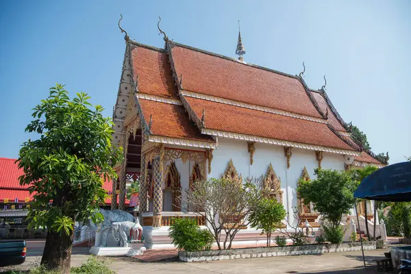 Tayland, Nan: 14 Kasım 2024 - Nan şehrindeki Wat Chang Phueak, Kuzey Tayland.  