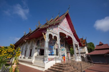 Tayland, Nan: 14 Kasım 2024 - Wat Hua Wiang Tai Kuzey Tayland 'da Nan şehrinde.  