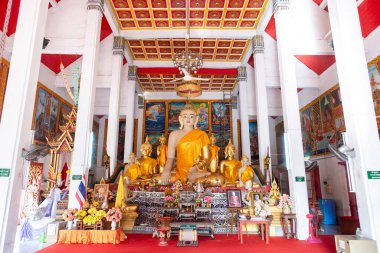 Tayland, Nan: 14 Kasım 2024 - Kuzey Tayland 'da Nan şehrindeki Wat Hua Wiang Tai' nin içinde.