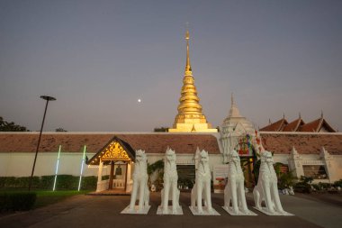 Tayland, Nan: 14 Kasım 2024 - Kuzey Tayland 'da Nan şehrindeki Chae Haeng şehrindeki Wat Phra' da Chedi.