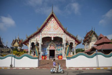 Tayland, Nan: 14 Kasım 2024 - Wat Hua Wiang Tai Kuzey Tayland 'da Nan şehrinde.  