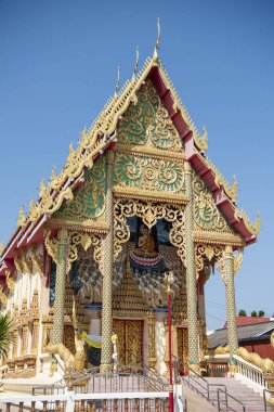 Tayland, Nan: 14 Kasım 2024 - Nan şehrindeki Wat Chiang Kang Kuzey Tayland.  