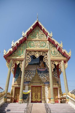 Tayland, Nan: 14 Kasım 2024 - Nan şehrindeki Wat Chiang Kang Kuzey Tayland.  