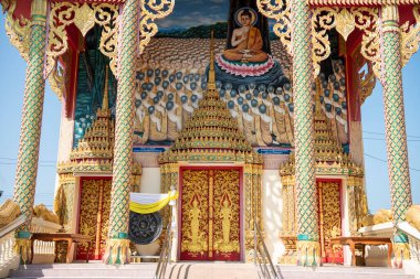 Tayland, Nan: 14 Kasım 2024 - Nan şehrindeki Wat Chiang Kang Kuzey Tayland.  