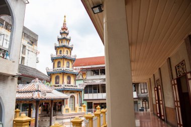 Wat Kuson Samakhon Tayland 'ın Bangkok şehrinde Çin Mahallesi' nde. Tayland, Bangkok, Kasım, 5, 2024.