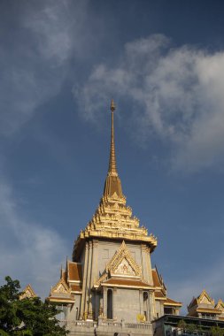 Tayland, Bangkok - 6 Kasım 2024: Wat Traimit Tayland 'ın Bangkok şehrinde Çin Mahallesi.