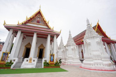 Tayland, Bangkok - 6 Kasım 2024: Wat Maha Phruettharam Worawihan Bangkok, Tayland.  