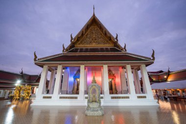 Tayland, Bangkok - 8 Kasım 2024: Wat Saket Sabah Tayland 'daki Bangkok Tapınak Festivali Fuarı.