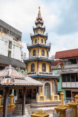 Wat Kuson Samakhon Tayland 'ın Bangkok şehrinde Çin Mahallesi' nde. Tayland, Bangkok, Kasım, 5, 2024.