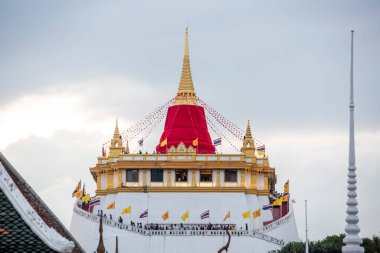 Banglamphu, Banglamphu, Tayland 'daki Wat Saket Festivali' nde Altın Dağ 'da seremoni. Tayland, Bangkok, 8 Kasım 2024.