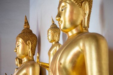 Tayland, Bangkok - 14 Aralık 2024: Wat Maha Tayland 'ın Bangkok şehrinde Ko Ratanakosin' de.