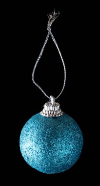 Christmas ball over black background