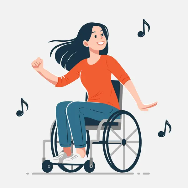 Tekerlekli sandalyedeki Dans Eden Kadın
