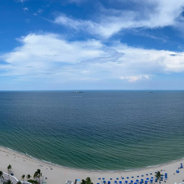 Lauderdale Usa Června 2022 Vzdušný Panoramatický Výhled Pláž Lauderdale Florida — Stock fotografie