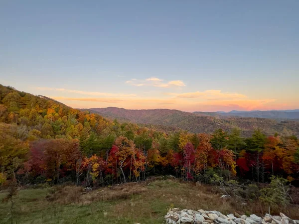 Beautiful View Blue Ridge Parkway Boone Autumn Fall Color Changing — Stock Photo, Image