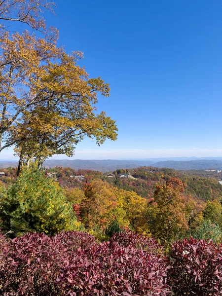 Beautiful View Blue Ridge Parkway Boone Autumn Fall Color Changing — Stock Photo, Image