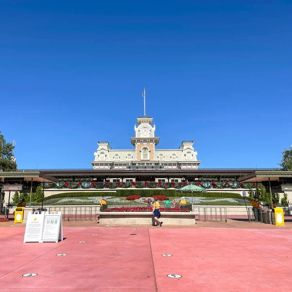 stock image Orlando, FL USA - July 5, 2021: The train station at Walt Disney World Magic Kingdom in Orlando, Florida.