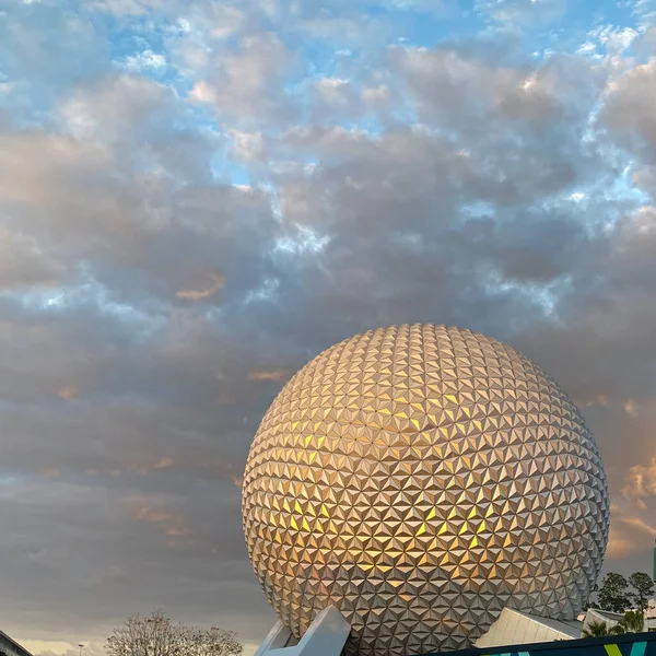 Orlando Usa March 2020 Spaceship Earth Ride Epcot Walt Disney — Stock Photo, Image