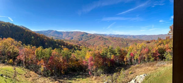 View Blue Ridge Parkway Boone Autumn Fall Color Changing Season — Stock Photo, Image