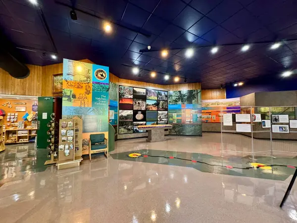 stock image Tupelo, MS USA - October 14, 2023: The Natchez Trace Parkway Visitors Center in Tupelo, Mississippi.