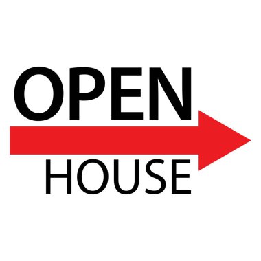 Kırmızı oklu ev simgesi vektörünü aç.