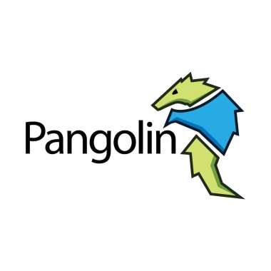 Pangolin logo tasarım vektörü. Pangolin simgesinin vektör çizimi beyaz arkaplanda izole edildi