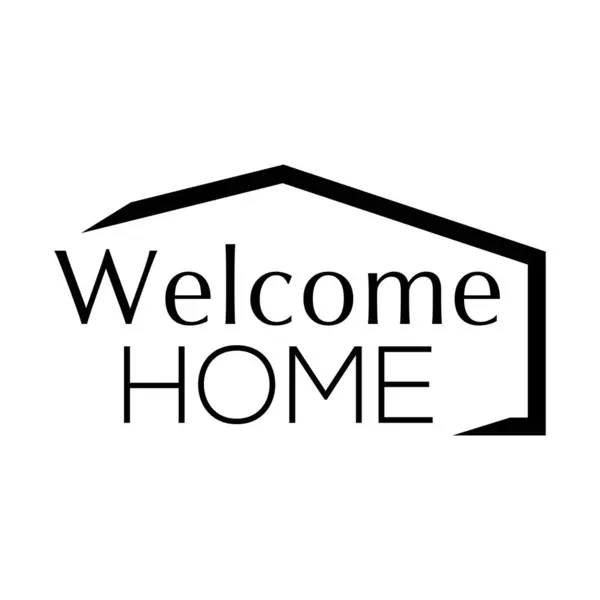Welkom Home Logo Ontwerp Template Welkom Thuis Met Huis Icoon — Stockvector