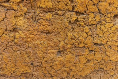 Kurumuş çatlamış toprak dokusu. Soyut renkli arkaplan dokusu..