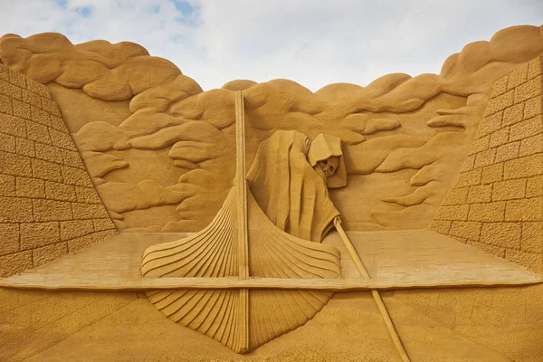 Sondervig Δανία Μαΐου 2023 Διεθνές Φεστιβάλ Γλυπτικής Άμμου Χαρών Είναι Royalty Free Φωτογραφίες Αρχείου