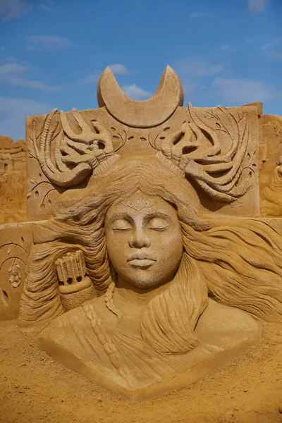 Sondervig Dänemark Mai 2023 Internationales Sandskulpturenfestival — Stockfoto
