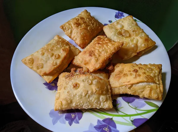 Enfoque Selectivo Deliciosa Comida India Mughlai Paratha Está Listo Para — Foto de Stock