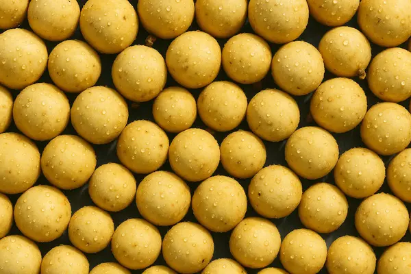 Yapay zeka, parlak gün ışığı altında su damlacıkları ile taze uzun kongların üst görüntüsünü oluşturdu. Temiz doku ve doğal renk tropikal meyve ve tazelik kavramı için idealdir.