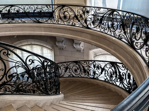 Chic Twisted Staircase Art Nouveau Style Paris Museum Small Palace — Stock Photo, Image