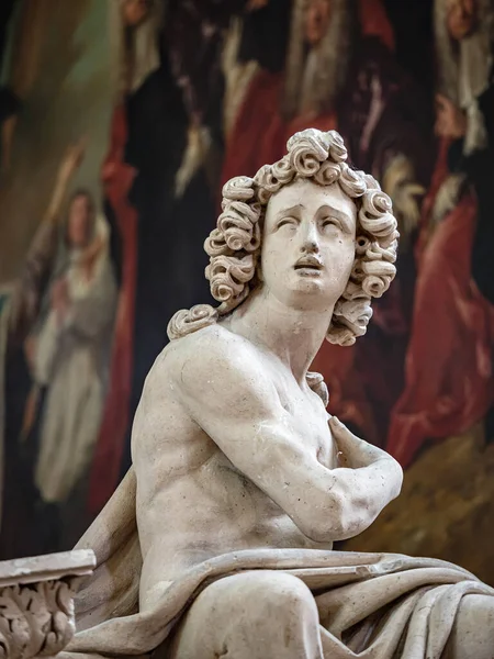 Forntida Skulptur Paris Kyrkor Antikkonst Frankrike — Stockfoto