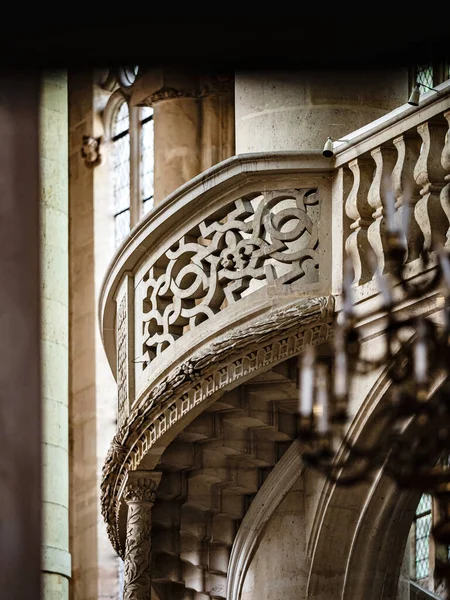 Splendida Scala Una Vecchia Villa Parigi Lusso Epoca Passata Francia — Foto Stock